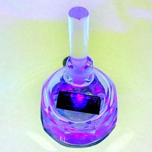 Vintage Toscany Hand-Blown Lead Crystal Empty Perfume Bottle Romania 4.6 " READ!